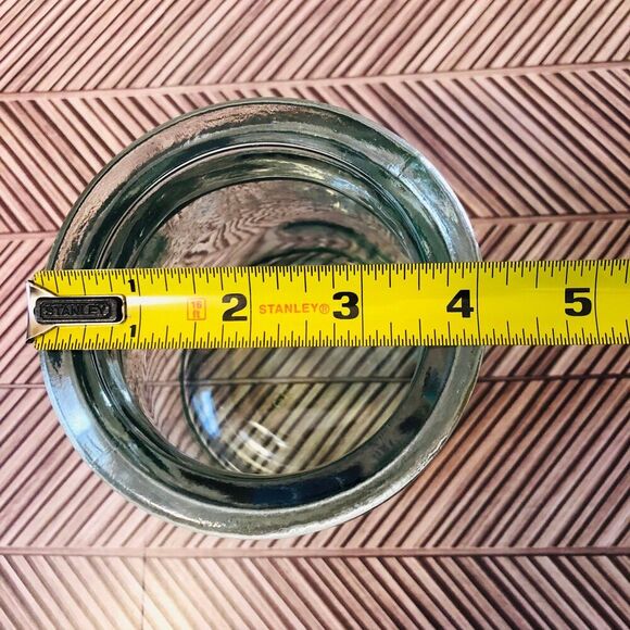 Vintage Green Glass Large Vase Apothecary Jar Cottage Core Coastal Décor - Picture 4 of 5